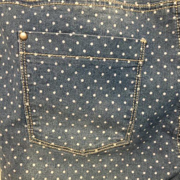 Roz Ali Women Polka Dot Blue Jeans Size 12 - Picture 6 of 9